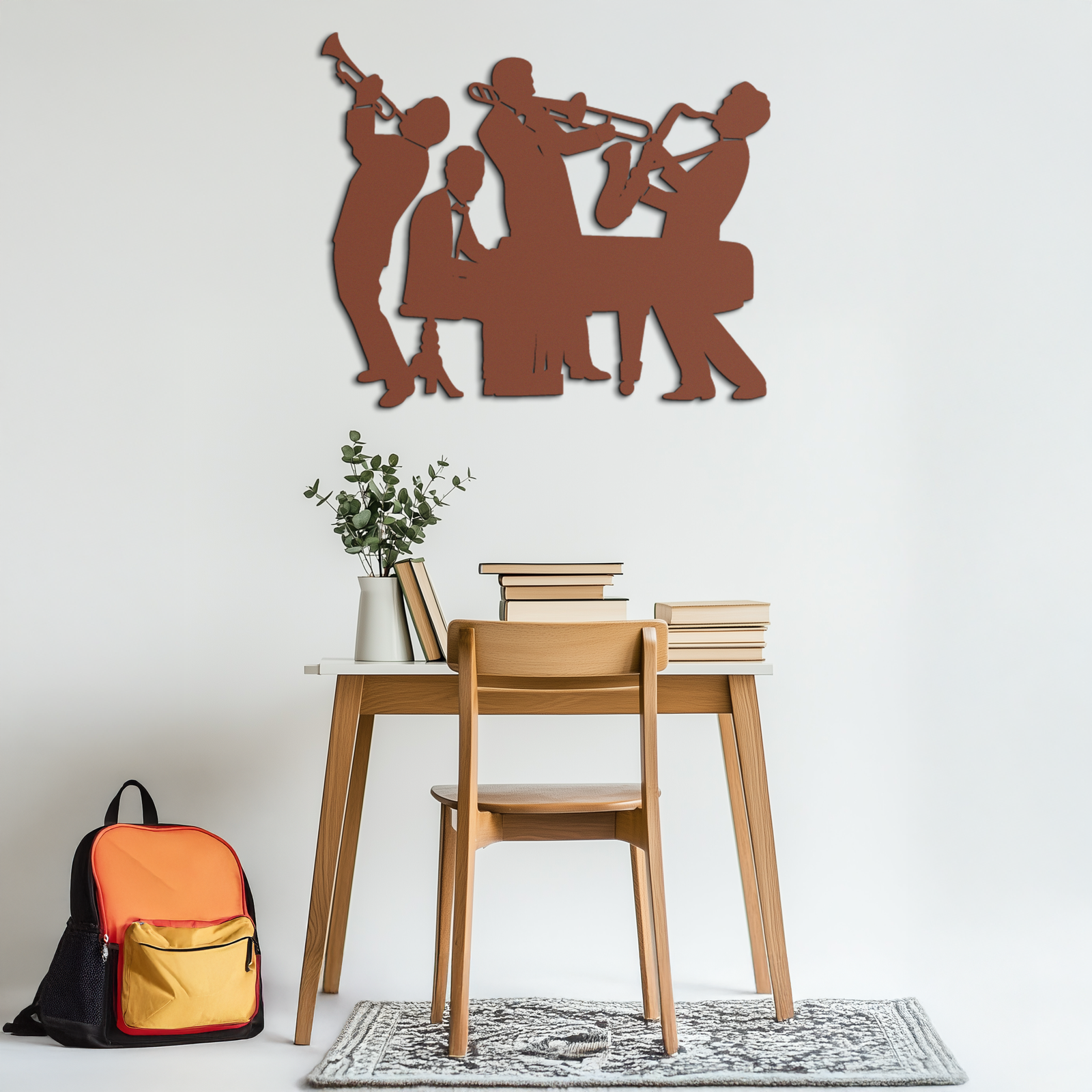 Jazz Band Metal Wall Art - Modern Musical Silhouette Decor- KAF255