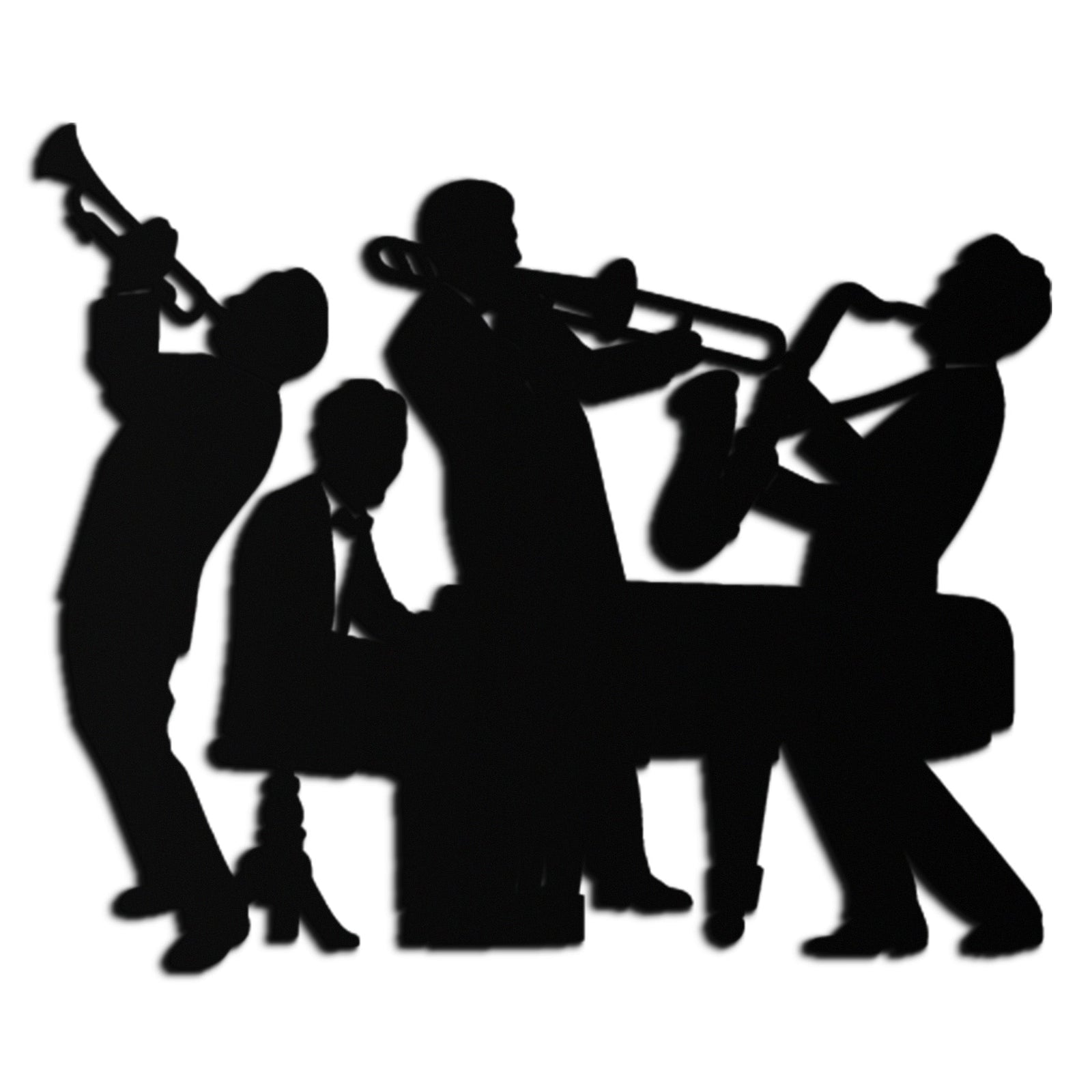 Jazz Band Metal Wall Art - Modern Musical Silhouette Decor- KAF255