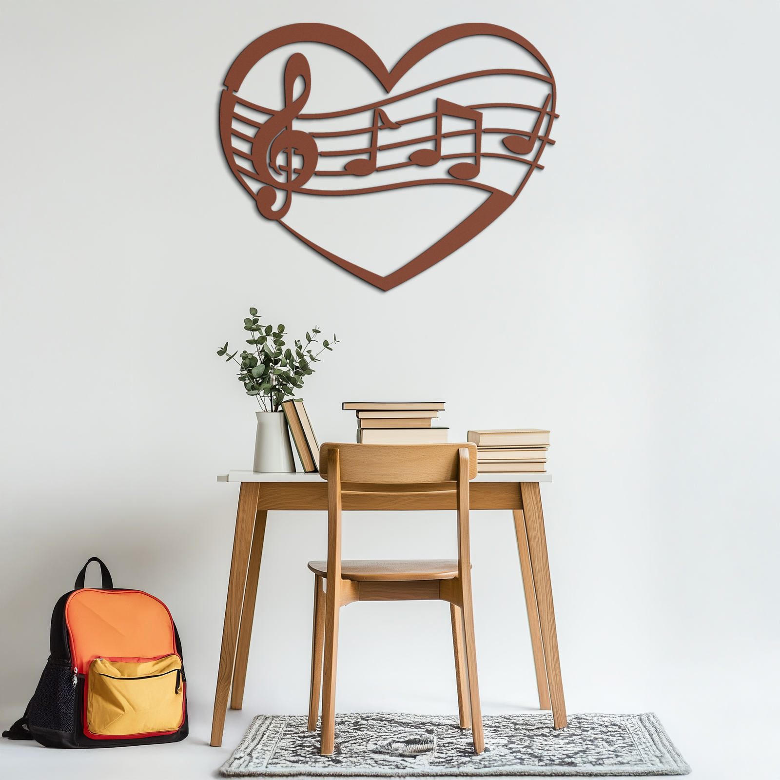 Musical Heart Metal Wall Art - Music Lover’s Home Decor- KAF256