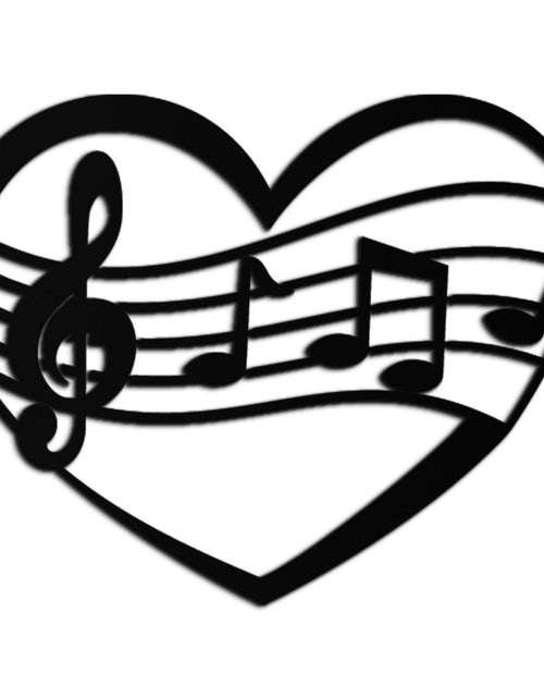 Load image into Gallery viewer, Musical Heart Metal Wall Art - Music Lover’s Home Decor- KAF256
