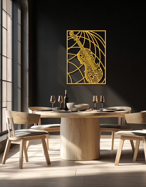 Load image into Gallery viewer, Ornamental Violin Metal Wall Art - Musical Instrument Decor- KAF259
