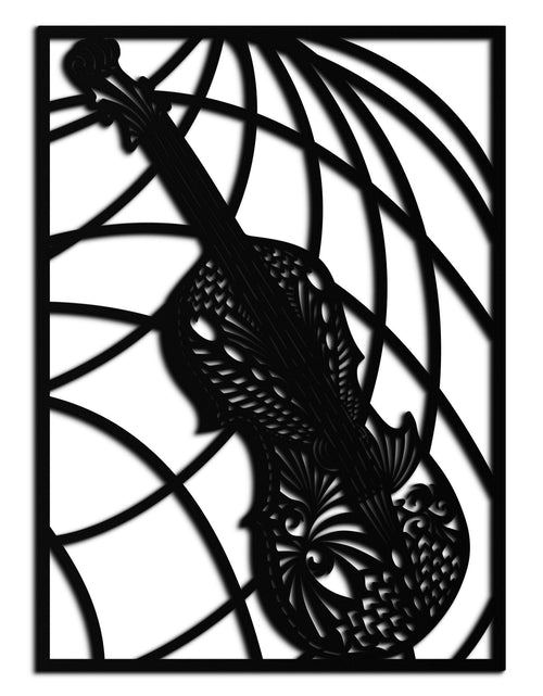 Load image into Gallery viewer, Ornamental Violin Metal Wall Art - Musical Instrument Decor- KAF259
