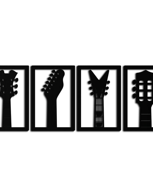 Resmi Galeri görüntüleyicisine yükleyin, Gitar Başlığı Metal Duvar Sanatı - 4 Parça Müzik Dekoru - KAF260
