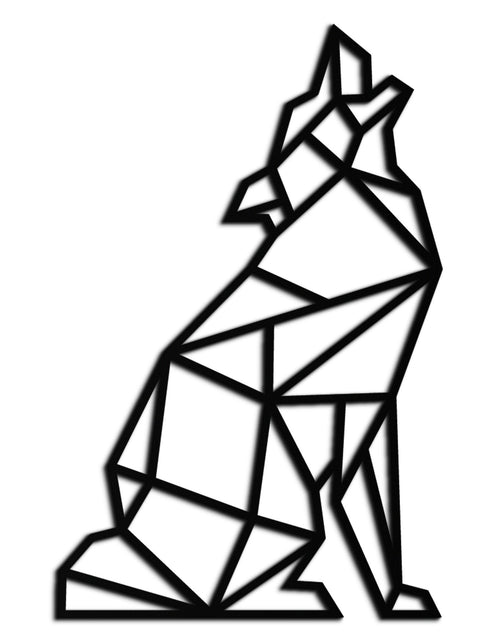 Load image into Gallery viewer, Geometric Wolf Metal Wall Art - Modern Animal Decor- KAF262
