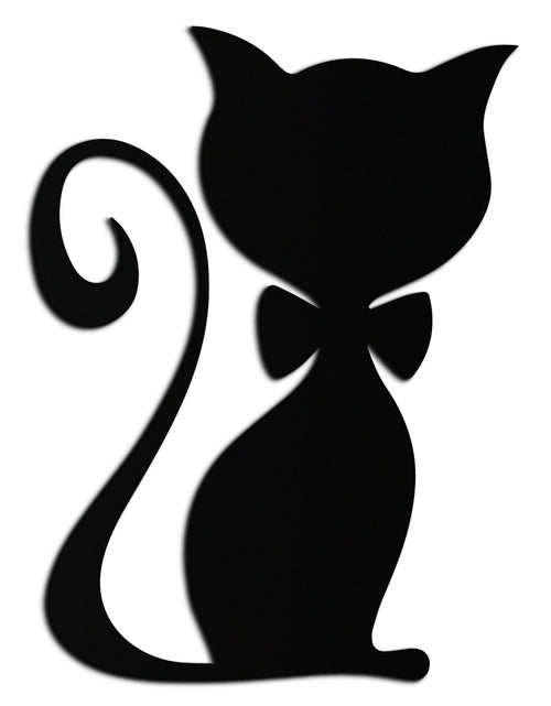 Load image into Gallery viewer, Cute Cat Metal Wall Art – Minimalist Feline Decor - KAF268
