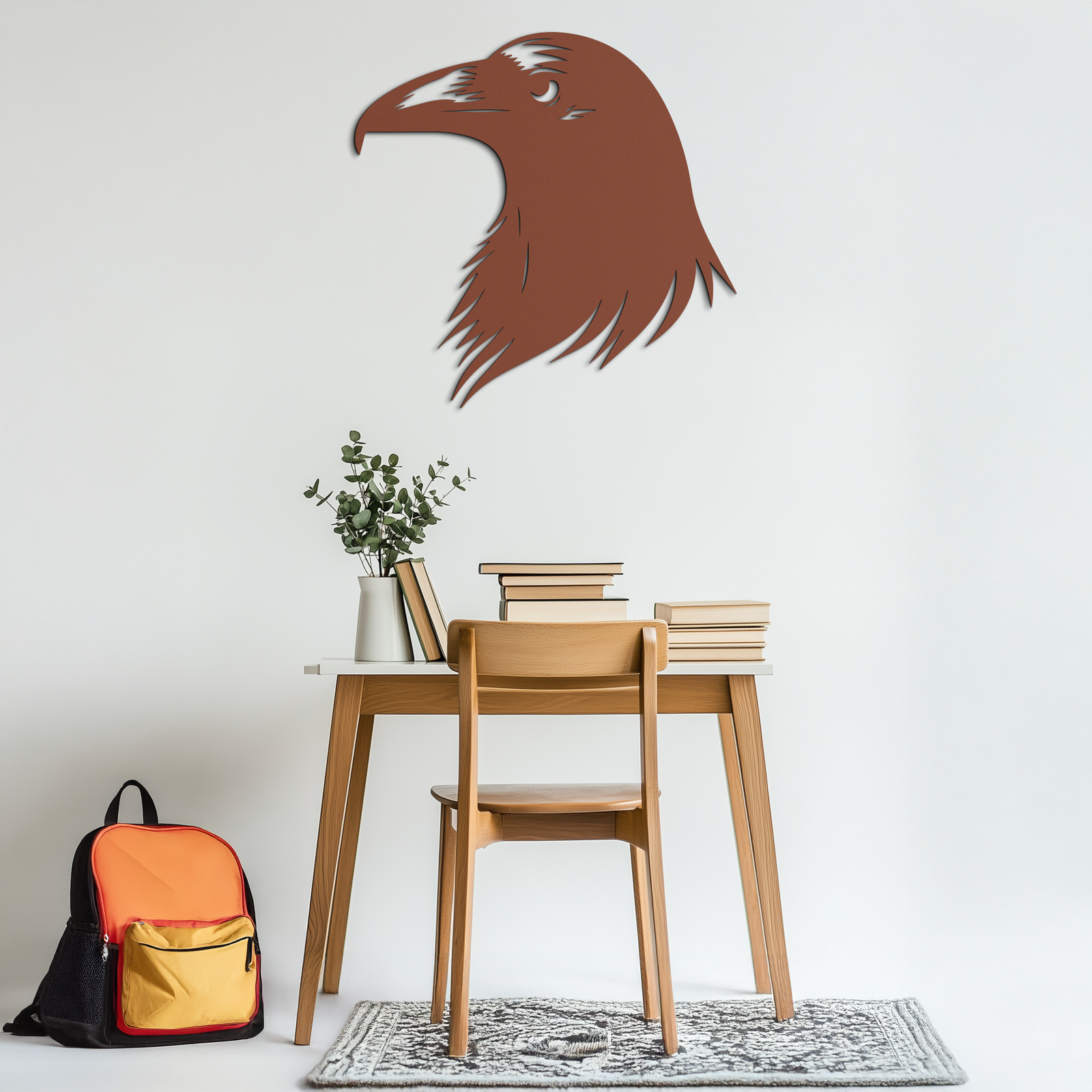 Raven Metal Wall Art - Mysterious Crow Silhouette Decor- KAF277