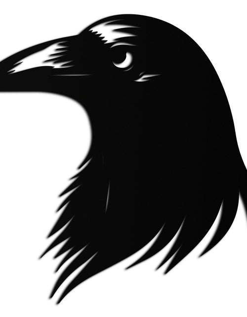 Load image into Gallery viewer, Raven Metal Wall Art - Mysterious Crow Silhouette Decor- KAF277
