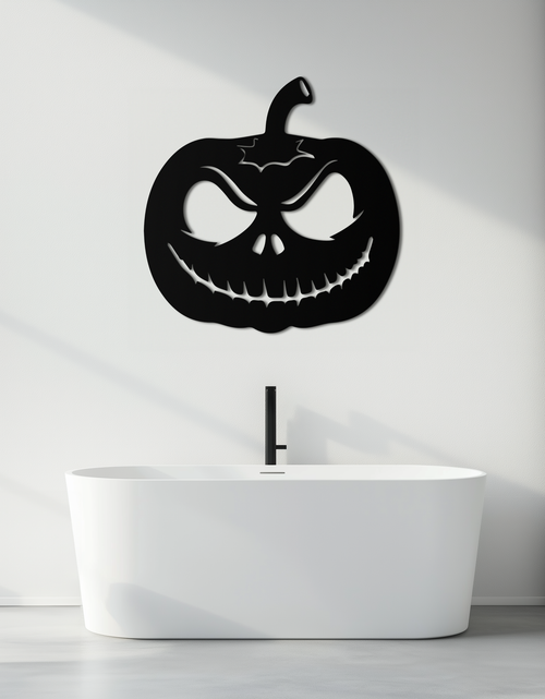 Load image into Gallery viewer, Pumpkin Metal Wall Art – Halloween Jack-O&#39;-Lantern Decor- KAF282
