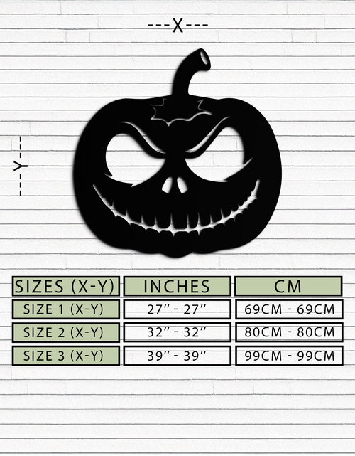 Load image into Gallery viewer, Pumpkin Metal Wall Art – Halloween Jack-O&#39;-Lantern Decor- KAF282
