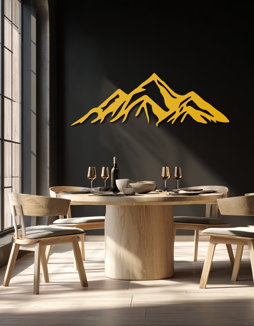Load image into Gallery viewer, Mountain Metal Wall Art - Majestic Peak Silhouette Decor- KAF286
