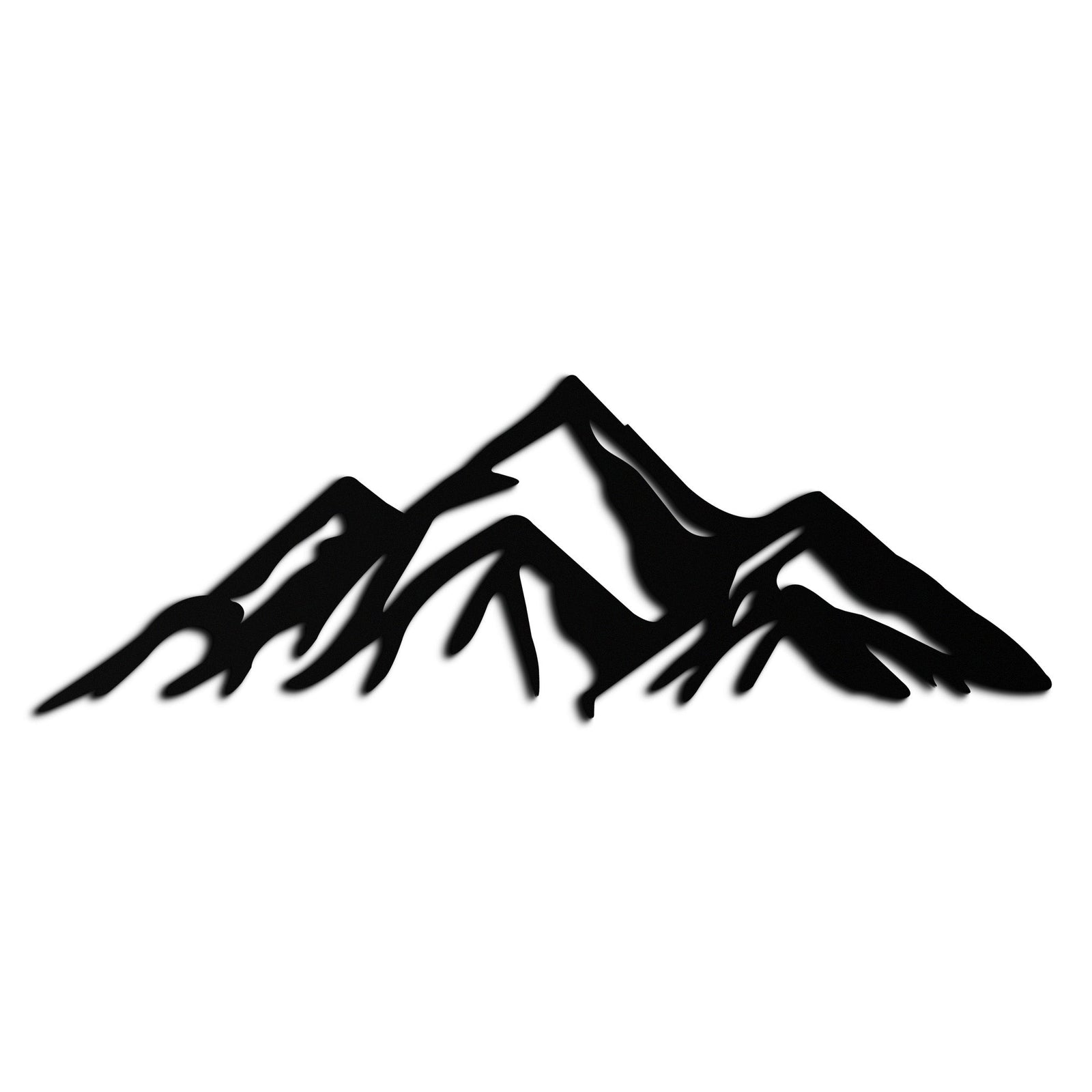 Dağ Metal Duvar Sanatı - Majestic Peak Siluet Dekoru- KAF286