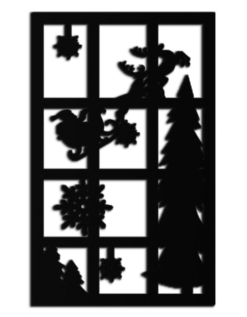 Load image into Gallery viewer, Christmas Window Scene Metal Wall Art - Festive Holiday Decor- KAF291
