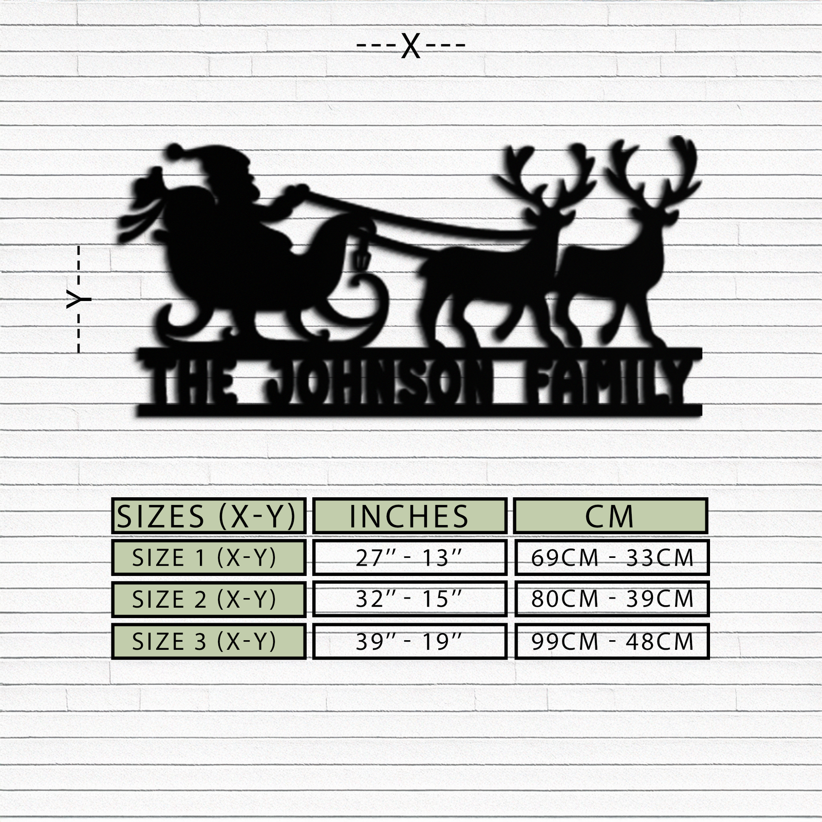 Noel Baba Kişisel Metal Duvar Sanatı