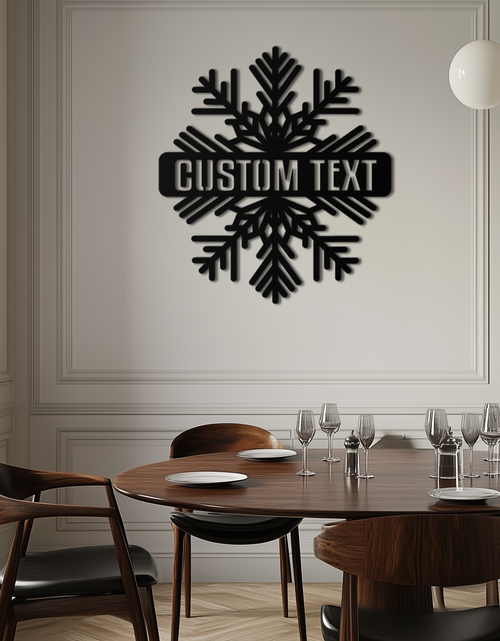 Load image into Gallery viewer, Custom Snowflake Metal Wall Art - Personalized Winter Decor- KAF297

