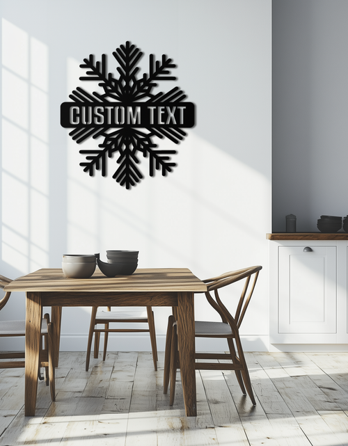 Load image into Gallery viewer, Custom Snowflake Metal Wall Art - Personalized Winter Decor- KAF297
