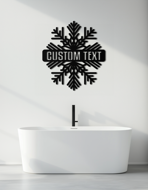 Load image into Gallery viewer, Custom Snowflake Metal Wall Art - Personalized Winter Decor- KAF297
