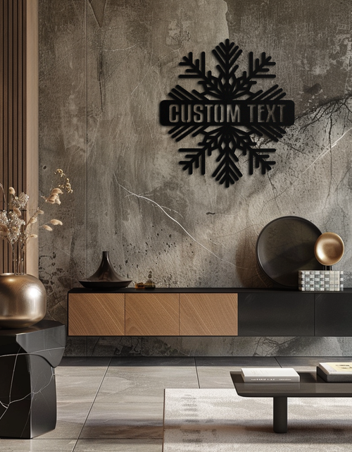 Load image into Gallery viewer, Custom Snowflake Metal Wall Art - Personalized Winter Decor- KAF297
