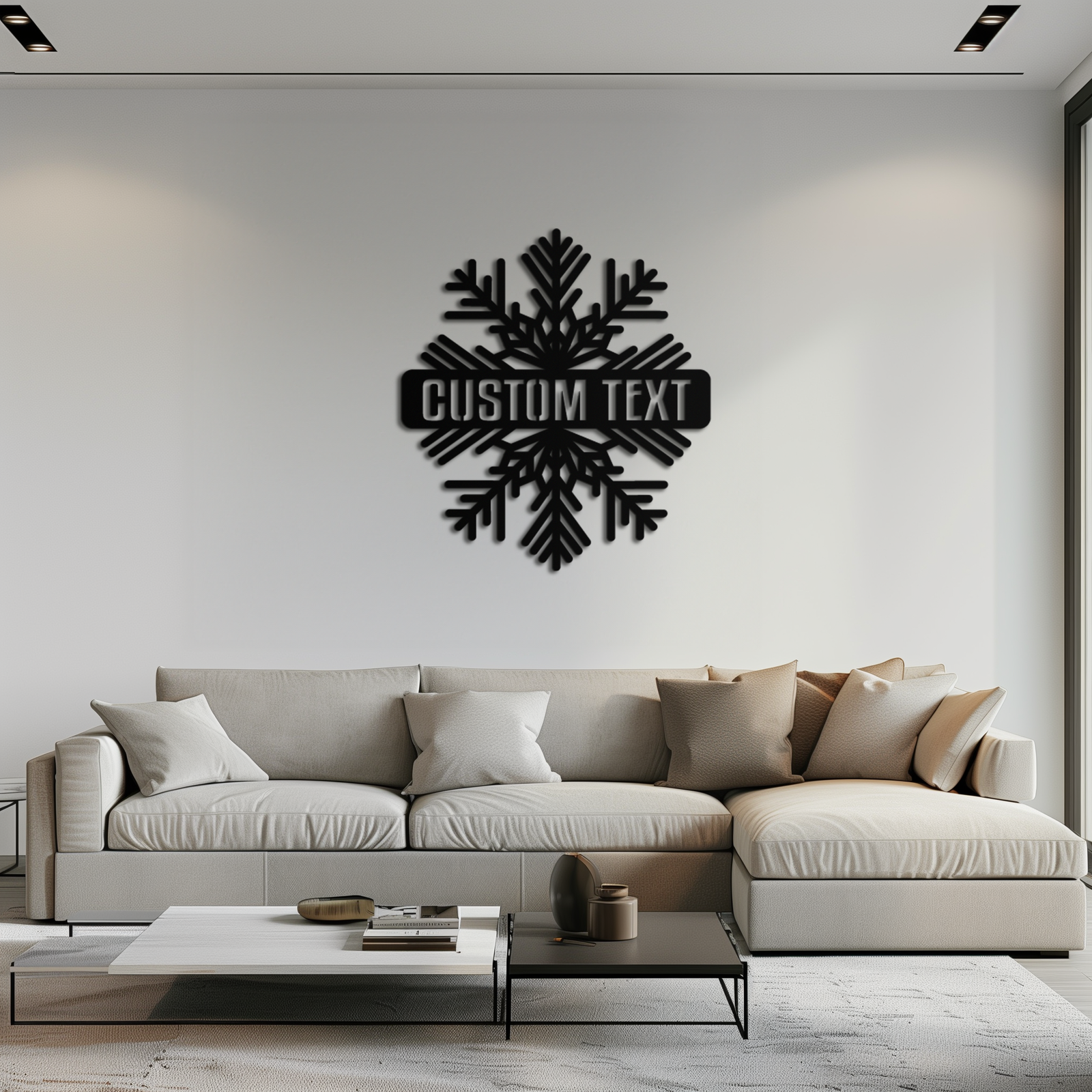Custom Snowflake Metal Wall Art - Personalized Winter Decor- KAF297