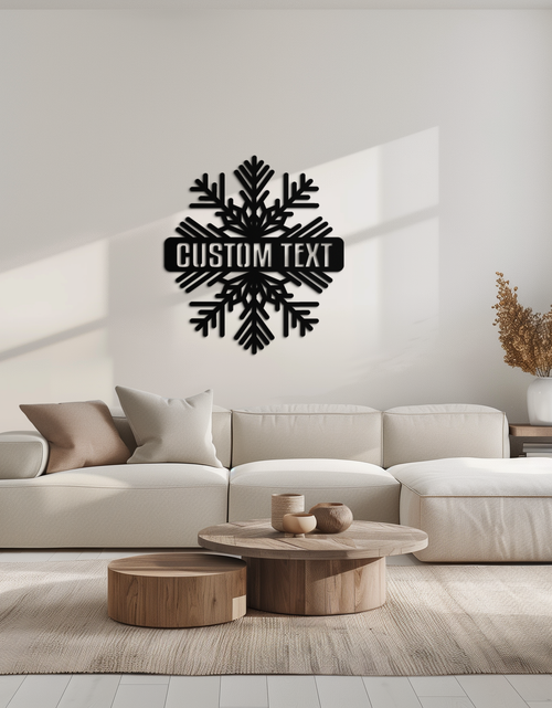 Load image into Gallery viewer, Custom Snowflake Metal Wall Art - Personalized Winter Decor- KAF297
