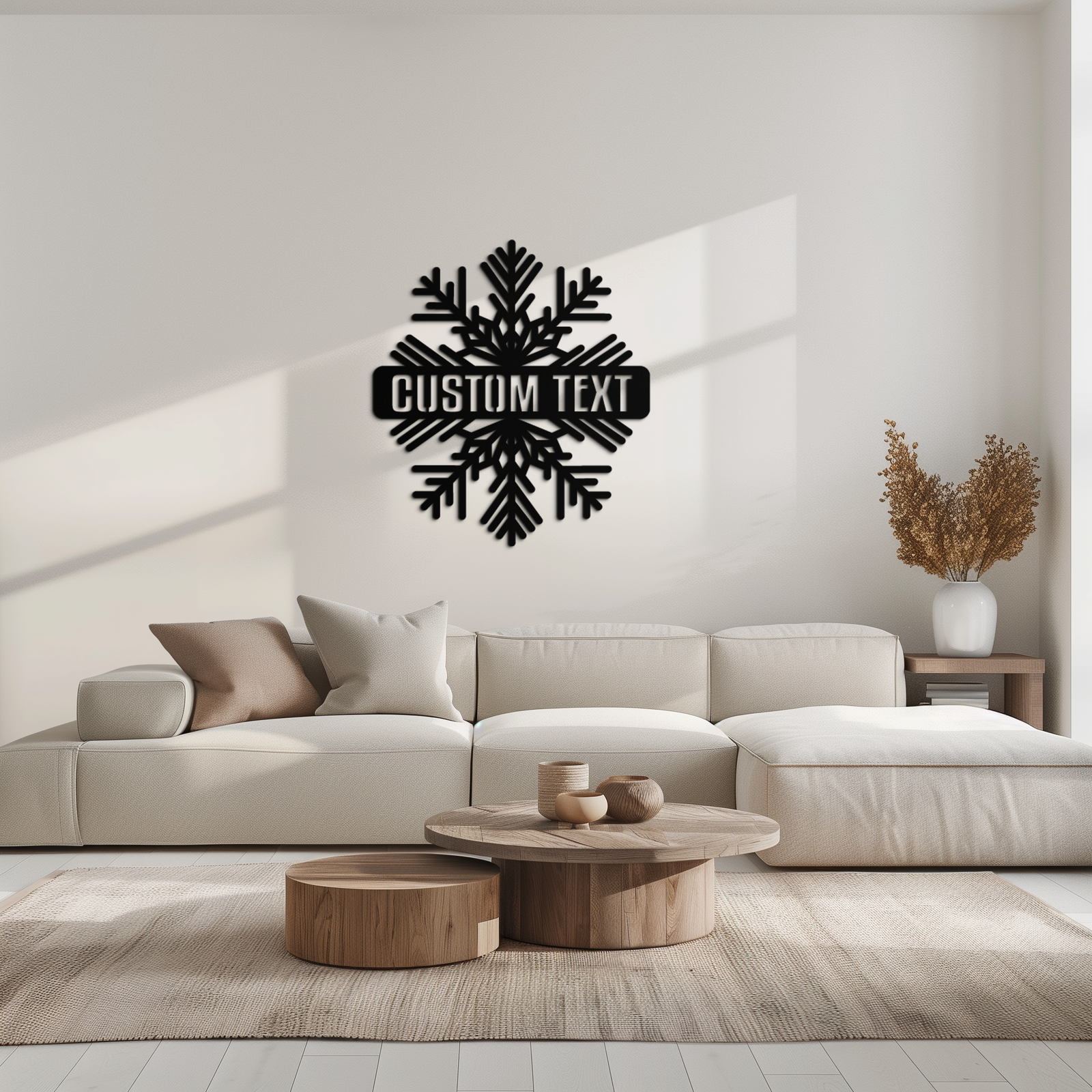 Custom Snowflake Metal Wall Art - Personalized Winter Decor- KAF297
