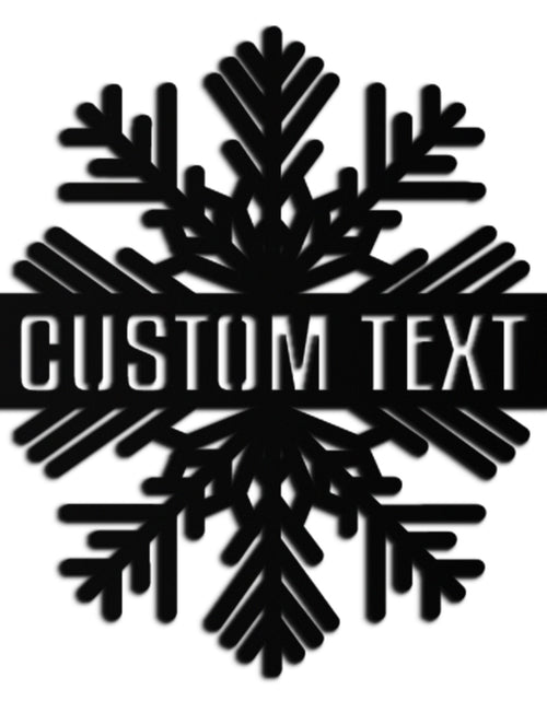 Load image into Gallery viewer, Custom Snowflake Metal Wall Art - Personalized Winter Decor- KAF297
