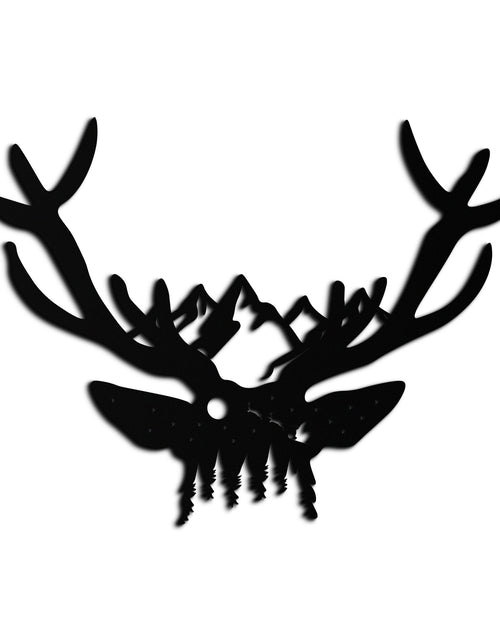 Resmi Galeri görüntüleyicisine yükleyin, Majestic Deer Skull Metal Duvar Sanatı - Doğadan Esinlenen Boynuz Dekoru - KAF300
