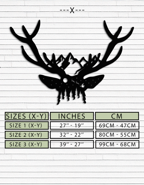 Resmi Galeri görüntüleyicisine yükleyin, Majestic Deer Skull Metal Duvar Sanatı - Doğadan Esinlenen Boynuz Dekoru - KAF300
