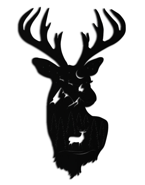 Load image into Gallery viewer, Majestic Deer Metal Wall Art - Nature-Inspired Steel Silhouette Decor- KAF301
