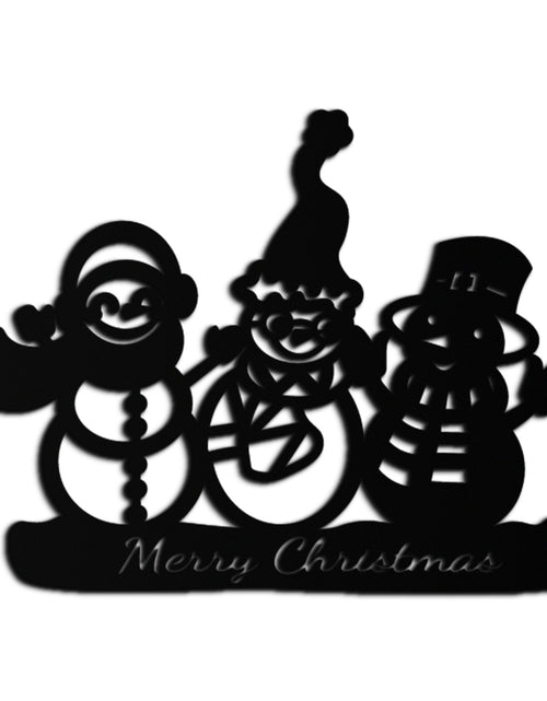 Load image into Gallery viewer, Frosty Trio Metal Wall Art - Merry Christmas Snowman Holiday Decor- KAF306
