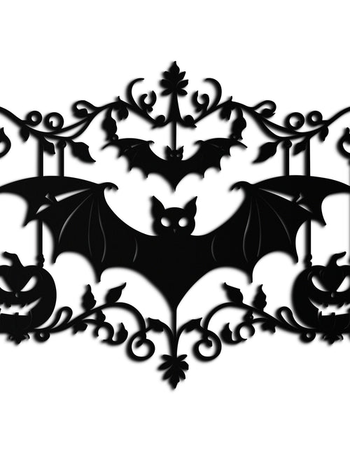 Load image into Gallery viewer, Halloween Bat Pumpkin Metal Wall Art – Spooky Jack-O&#39;-Lantern Steel Decor- KAF328
