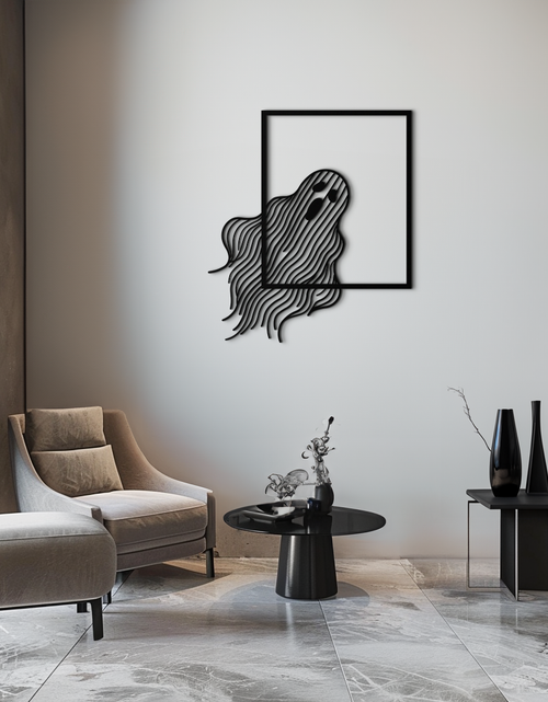 Load image into Gallery viewer, Ghost Metal Wall Art – Spooky Ghost Silhouette Steel Decor for Halloween or Gothic Interiors- KAF329
