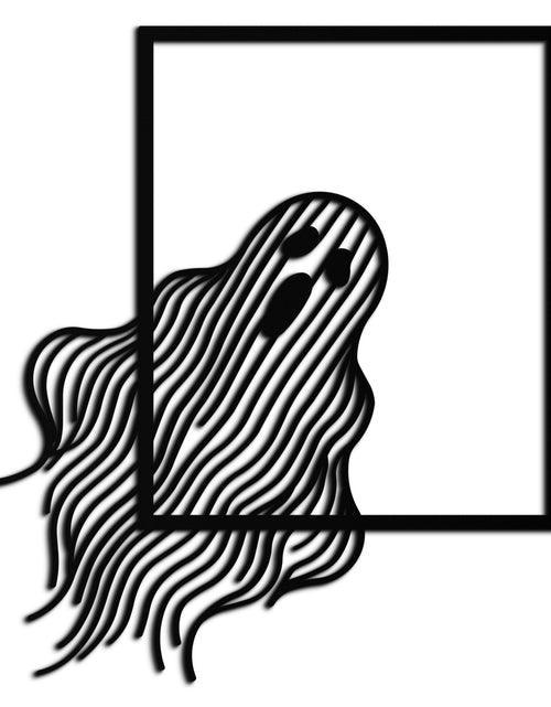 Load image into Gallery viewer, Ghost Metal Wall Art – Spooky Ghost Silhouette Steel Decor for Halloween or Gothic Interiors- KAF329
