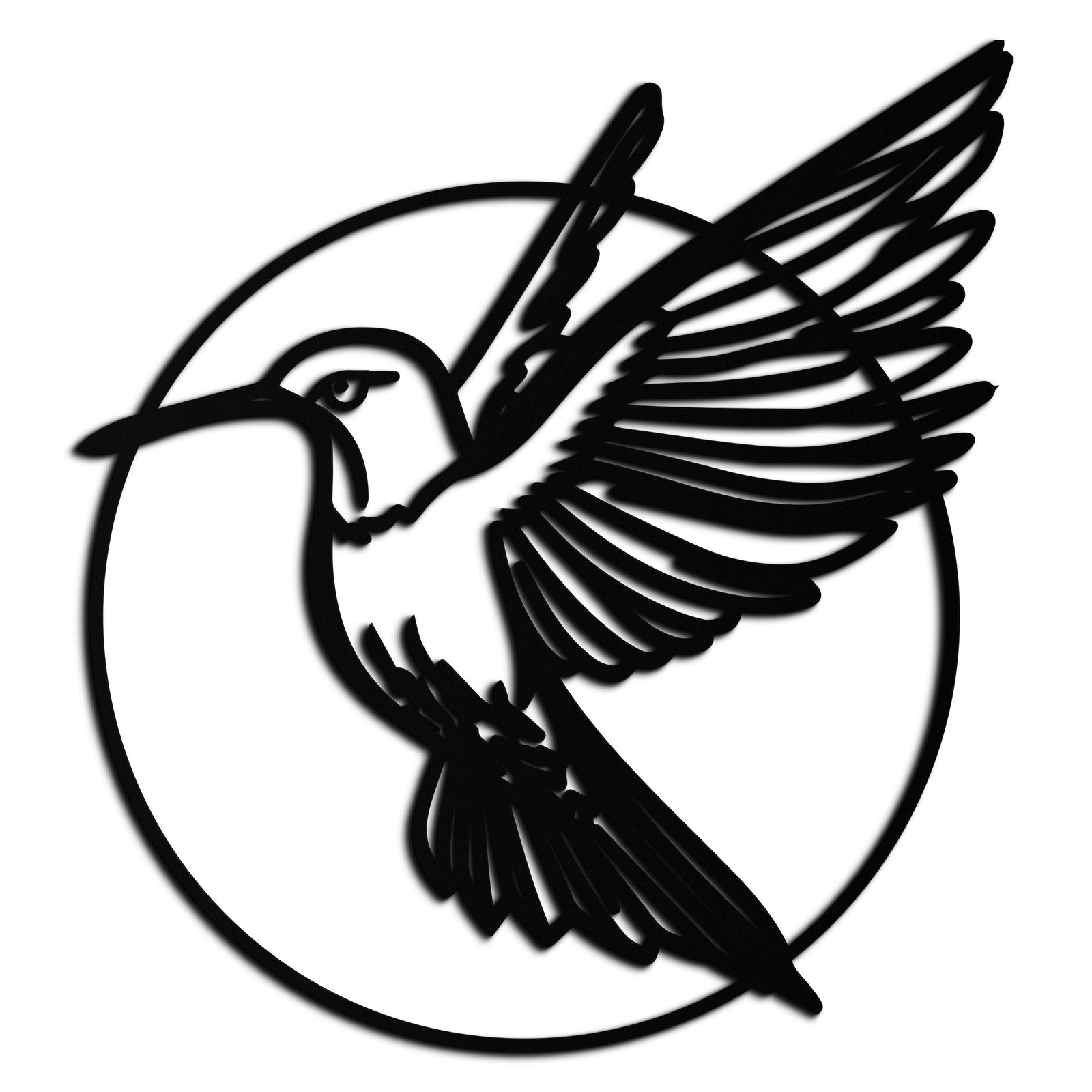 Hummingbird Metal Wall Art – Elegant Bird Silhouette Steel Decor for Nature Inspired Spaces- KAF330