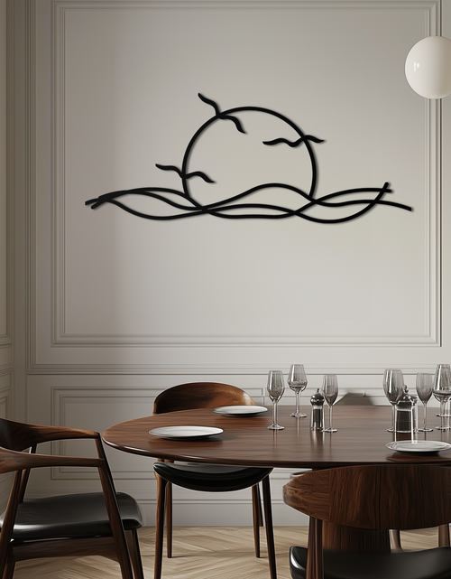 Load image into Gallery viewer, Sunset Metal Wall Art – Sunset Silhouette Steel Decor for Nature-Inspired Interiors- KAF331
