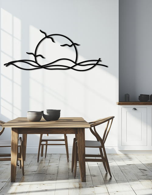 Load image into Gallery viewer, Sunset Metal Wall Art – Sunset Silhouette Steel Decor for Nature-Inspired Interiors- KAF331
