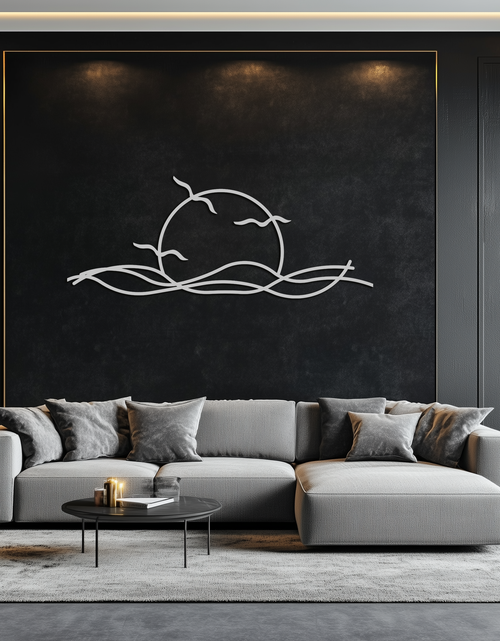 Load image into Gallery viewer, Sunset Metal Wall Art – Sunset Silhouette Steel Decor for Nature-Inspired Interiors- KAF331
