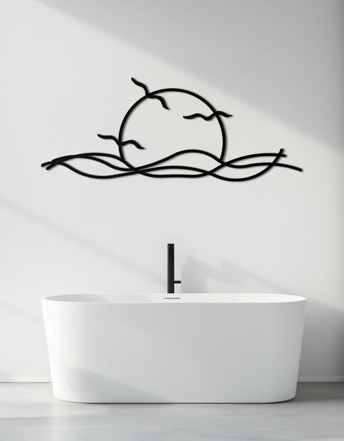 Load image into Gallery viewer, Sunset Metal Wall Art – Sunset Silhouette Steel Decor for Nature-Inspired Interiors- KAF331
