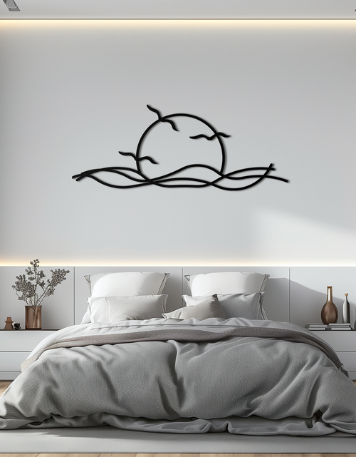 Load image into Gallery viewer, Sunset Metal Wall Art – Sunset Silhouette Steel Decor for Nature-Inspired Interiors- KAF331
