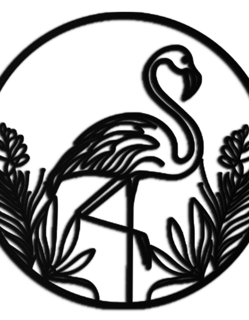 Load image into Gallery viewer, Flamingo Metal Wall Art – Elegant Flamingo Silhouette Steel Decor for Tropical and Modern Spaces- KAF333
