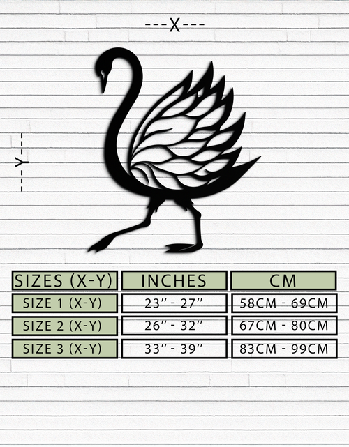 Load image into Gallery viewer, Swan Metal Wall Art – Graceful Swan Silhouette Steel Decor for Elegant and Nature-Inspired Spaces- KAF335
