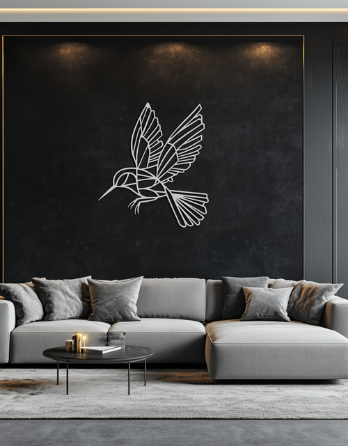 Load image into Gallery viewer, Hummingbird Metal Wall Art – Delicate Bird Silhouette Steel Decor for Nature-Inspired Interiors- KAF339
