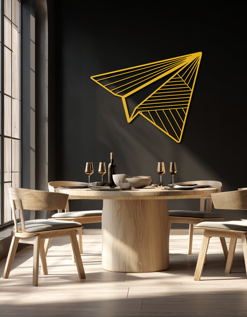 Load image into Gallery viewer, Paper Airplane Metal Wall Art – Minimalist Flight Silhouette Steel Decor for Modern and Whimsical Spaces- KAF340
