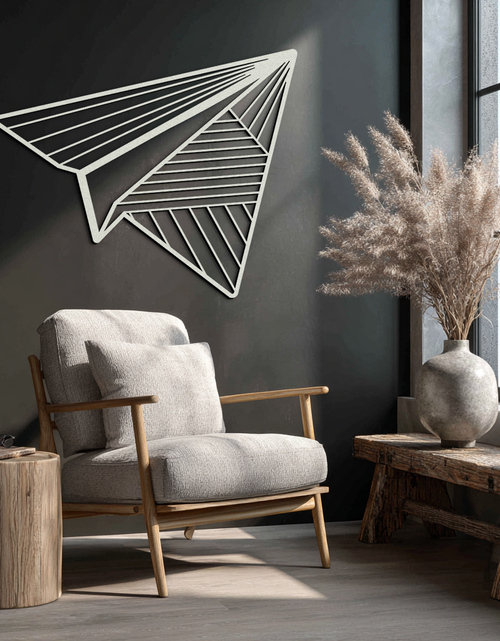 Load image into Gallery viewer, Paper Airplane Metal Wall Art – Minimalist Flight Silhouette Steel Decor for Modern and Whimsical Spaces- KAF340
