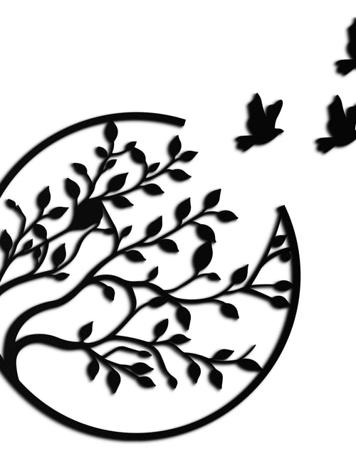 Load image into Gallery viewer, Flying Birds from Branch Metal Wall Art – Nature-Inspired Silhouette Steel Decor for Elegant Interiors- KAF343
