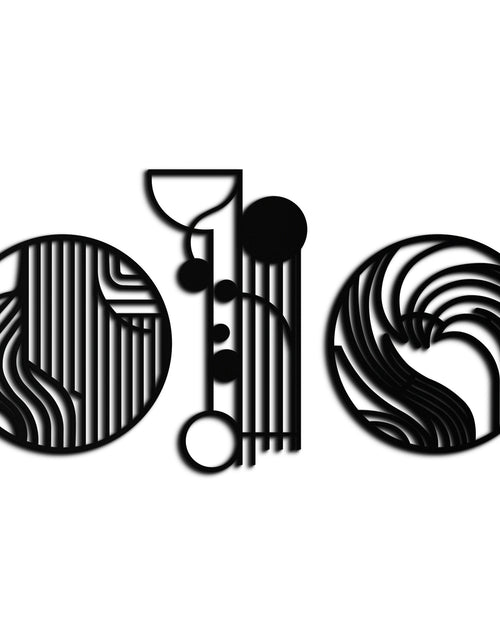 Resmi Galeri görüntüleyicisine yükleyin, Soyut Geometrik Üçlü Metal Duvar Sanatı – Modern Daire ve Çizgi Desenli Minimalist Çelik Dekor Seti- KAF351
