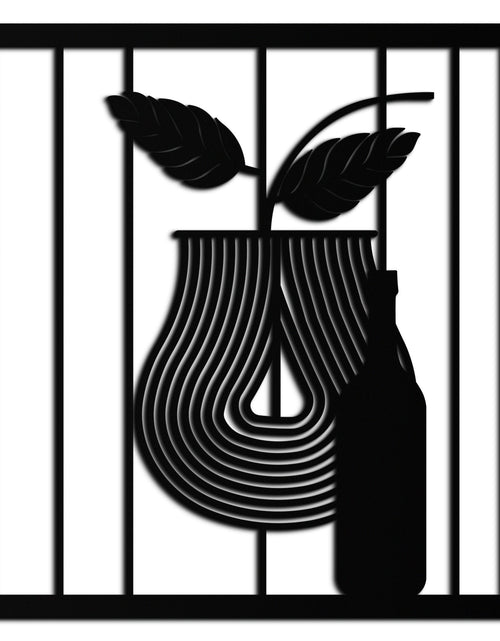 Load image into Gallery viewer, Bottle and Leaf Metal Wall Art – Modern Abstract Home Decor for Kitchen or Dining Room- KAF358
