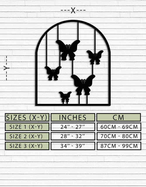 Load image into Gallery viewer, Butterfly Arch Metal Wall Art – Elegant Hanging Butterflies Silhouette for Modern Nature Decor- KAF361
