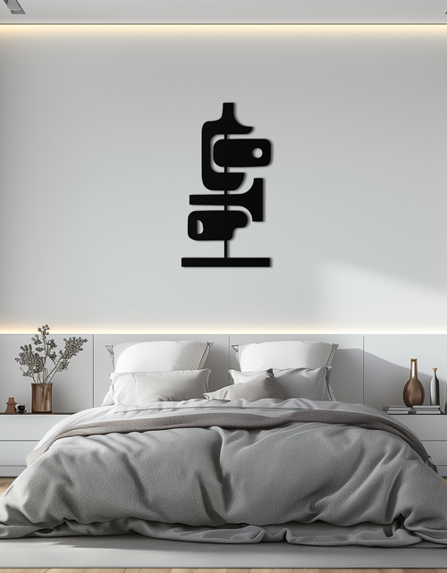 Resmi Galeri görüntüleyicisine yükleyin, Modern Geometrik Kahve Kupası Metal Duvar Sanatı – Mutfak veya Kafe Dekoru için Soyut Minimalist Tasarım - KAF362
