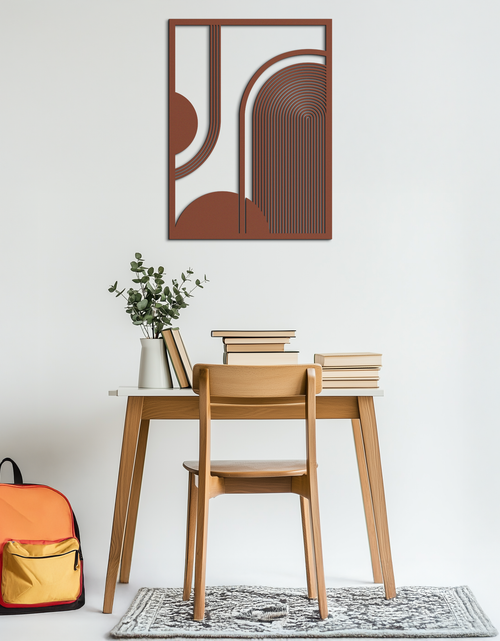 Load image into Gallery viewer, Geometric Half-Circle Metal Wall Art – Minimalist Arch &amp; Shape Design- KAF365
