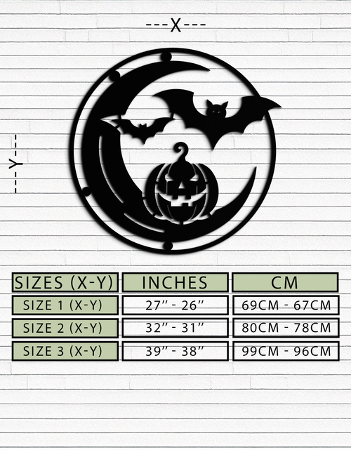 Load image into Gallery viewer, Halloween Bat Pumpkin Metal Wall Art – Spooky Jack-O&#39;-Lantern Steel Decor- KAF371

